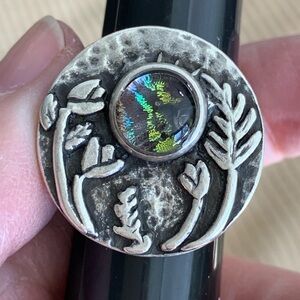 Real Butterfly Wing set in Pewter, size 8.5-9